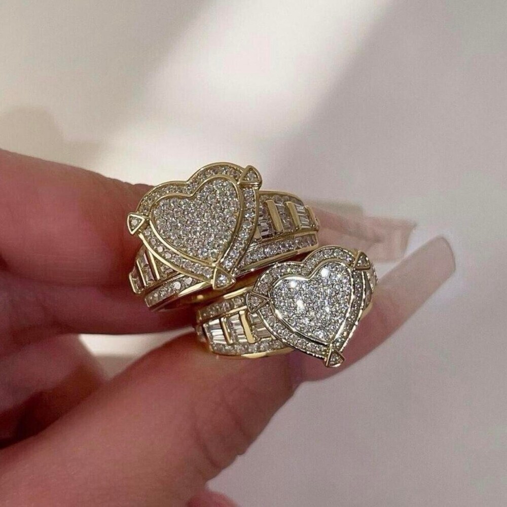 Gold Heart Ring Size 9